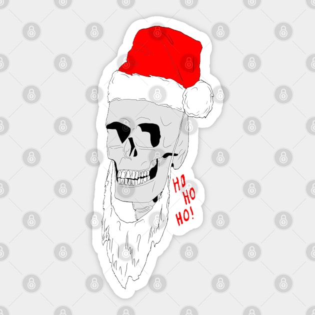 Santa skull Sticker by rob-cure